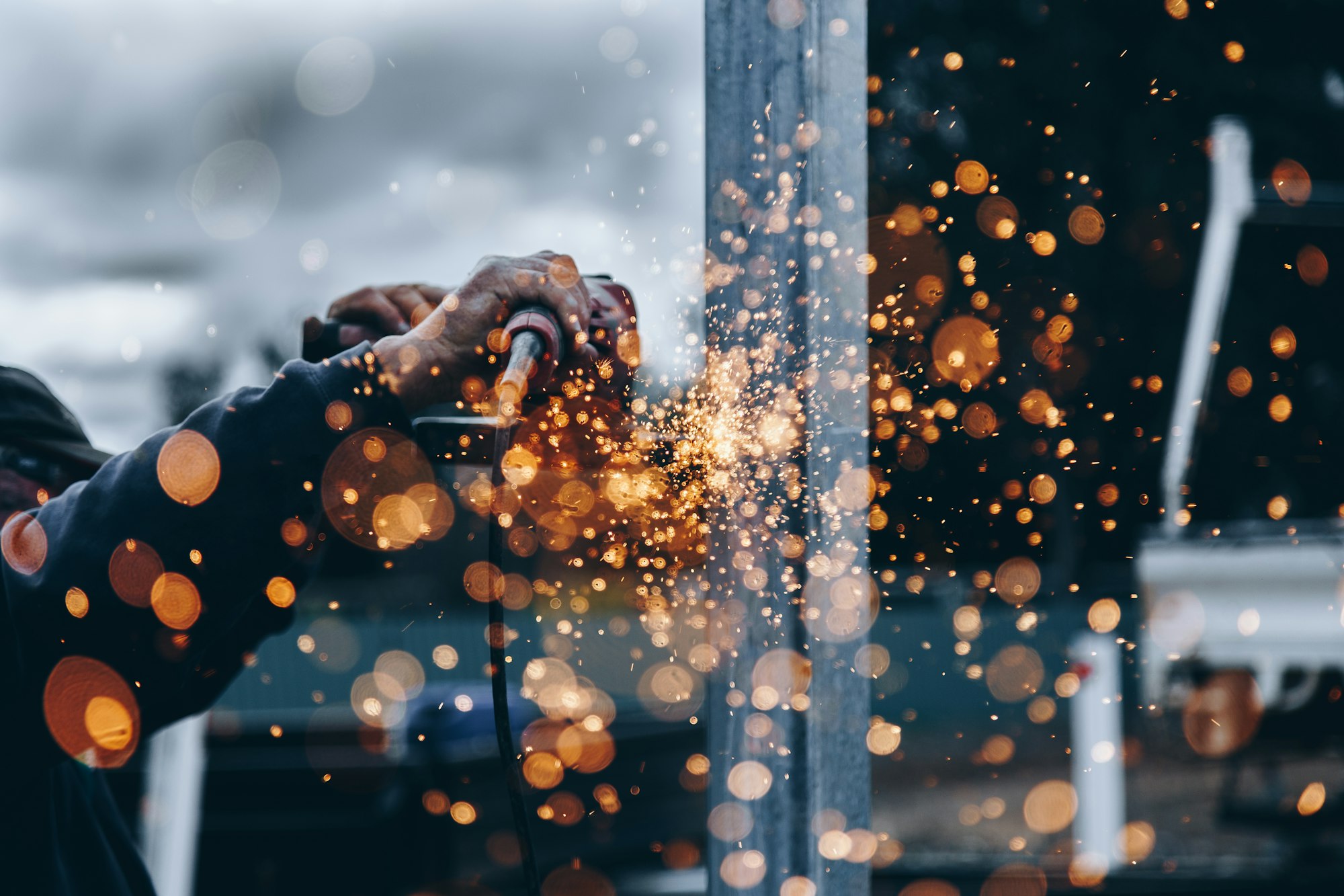 Industrial steel manufacturing atmosphere